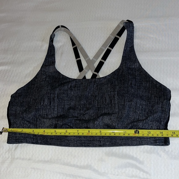 Lululemon Energy Bra Burlap Texture Black Dune / Cayman Stripe Black Mojave 10 - Picture 10 of 12